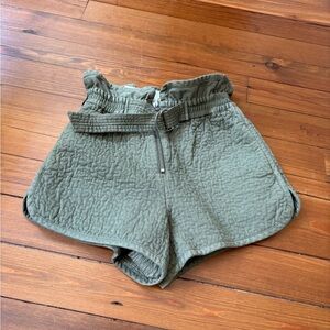 Sea New York High Waist Quilted Green Shorts